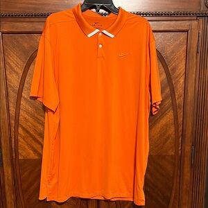 Nike Men's Orange Dri Fit Polo Shirt
